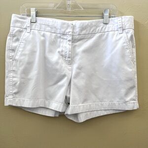 J Crew Chino Women's White Shorts Size 14